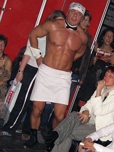 Men strip on the Extasia 2006 in Zurich