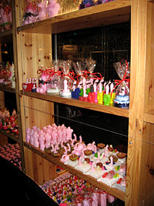 Many sexy candles looking like penisses and vaginas on the Extasia 2007 in Zurich